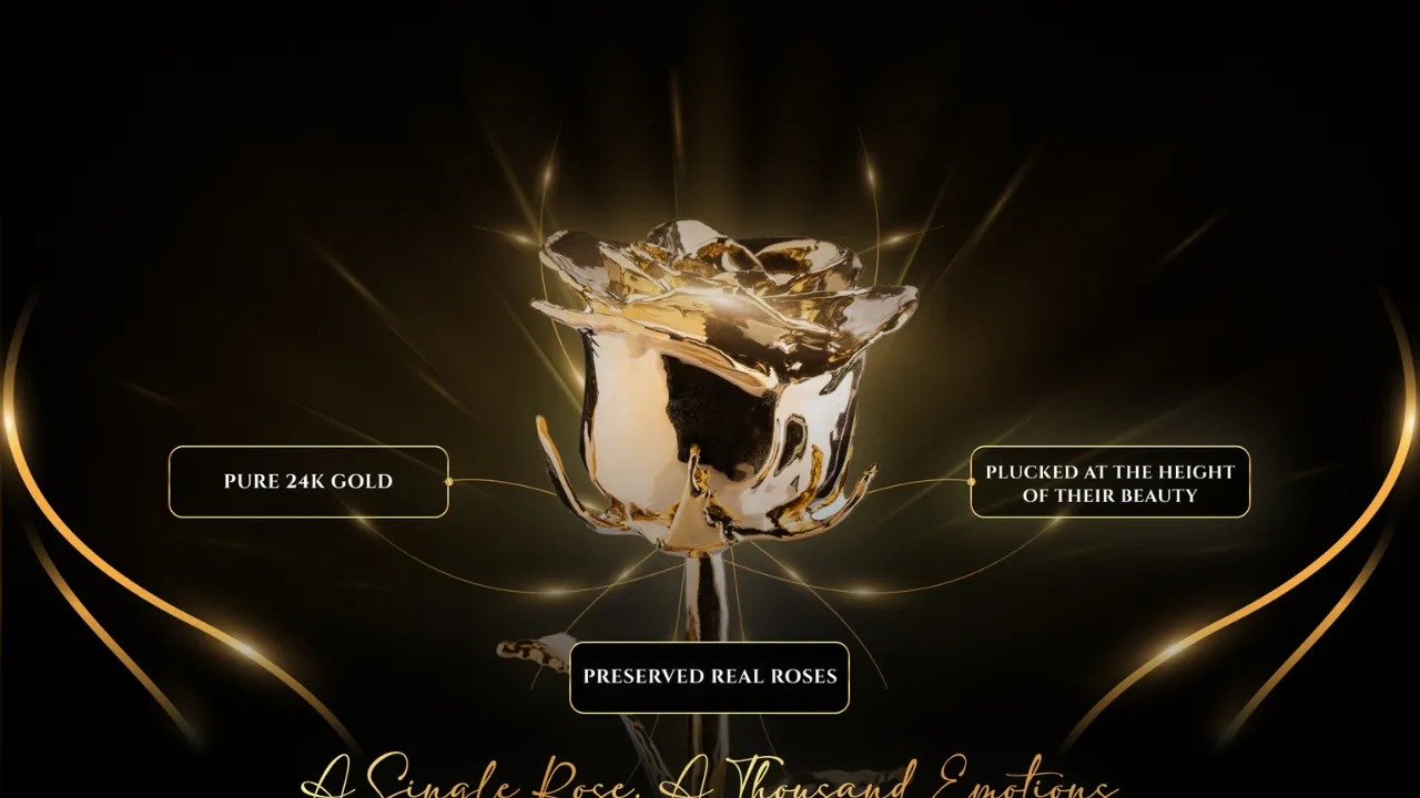 24K Golden Rose 2