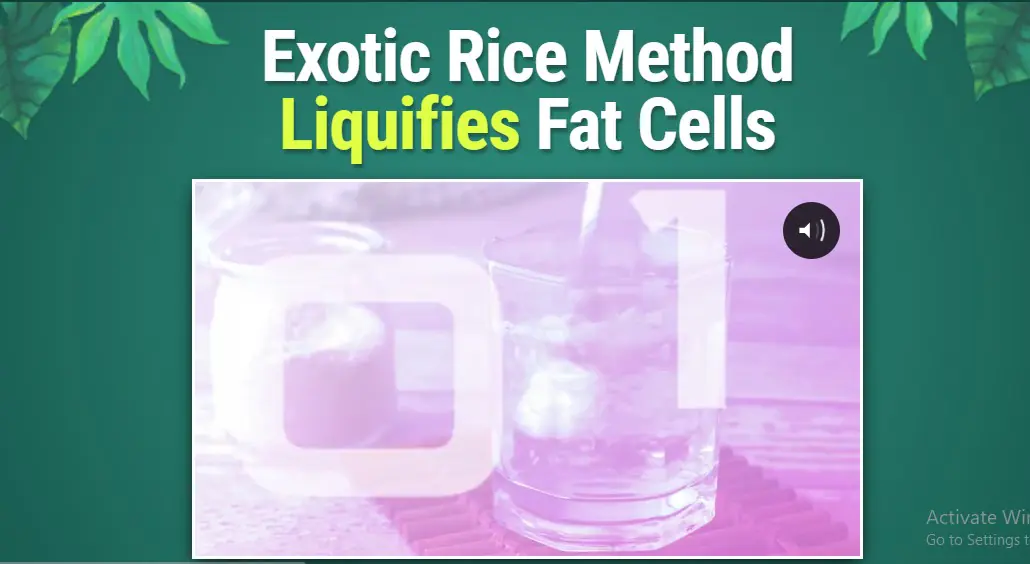 exotic rice method liquifies fat cells