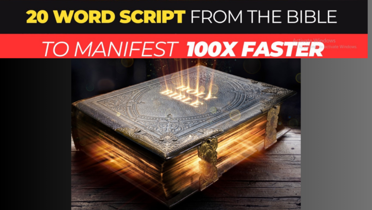 20 word manifestation script from the bible
